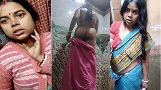 Desi Boudi Bathing Changing Dress Secretly Captured Nude